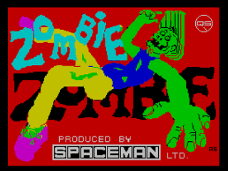 Zombie Zombie title screen for ZX Spectrum